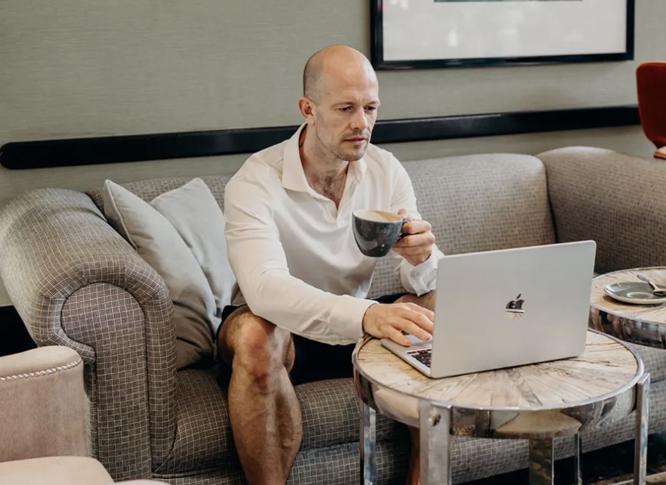 Matt Dolman working on a property deal